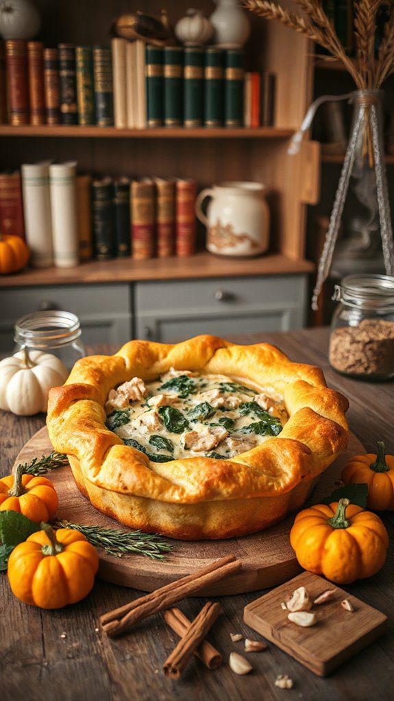 hearty turkey spinach pie hearty turkey spinach pie