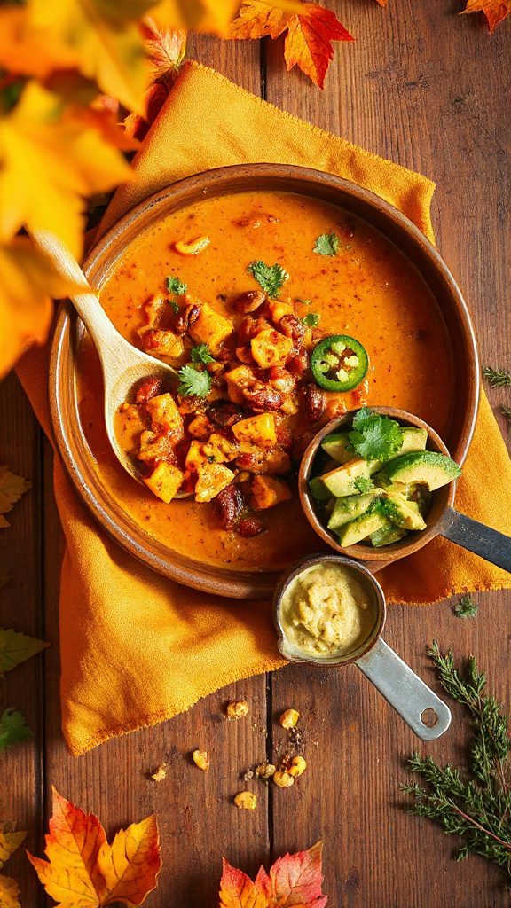 hearty vegan pumpkin chili