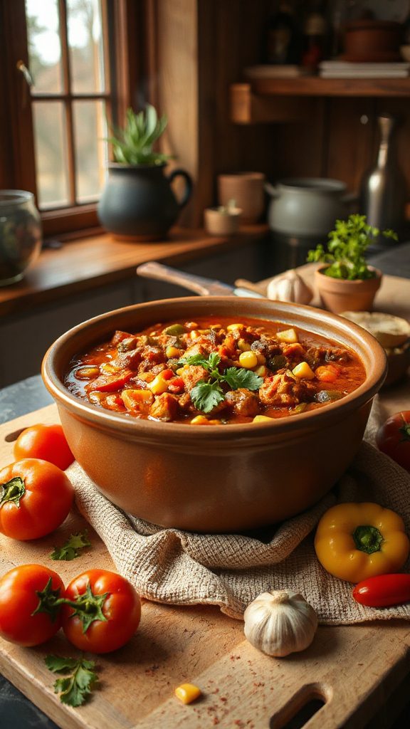hearty vegan spicy chili