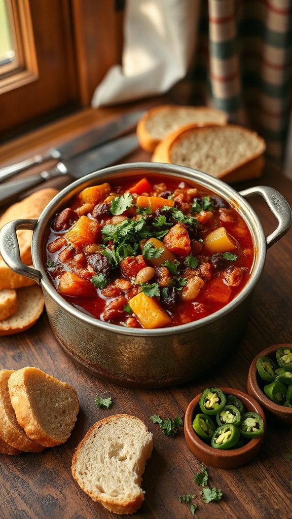 hearty vegetable chili recipe