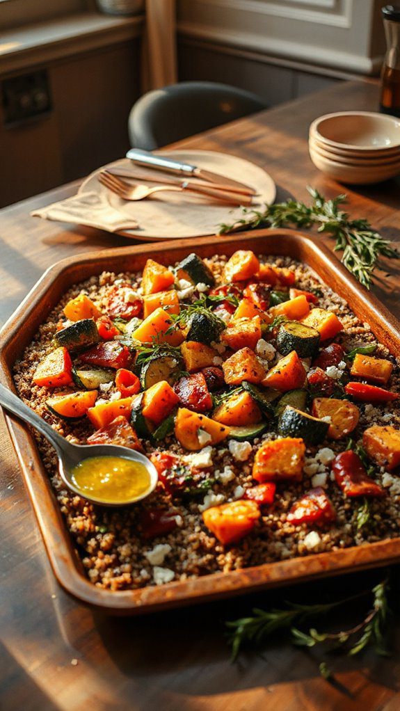 hearty vegetable quinoa casserole