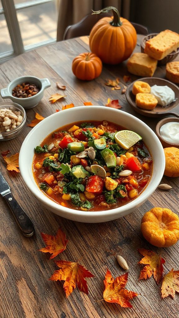 hearty vegetable white bean chili