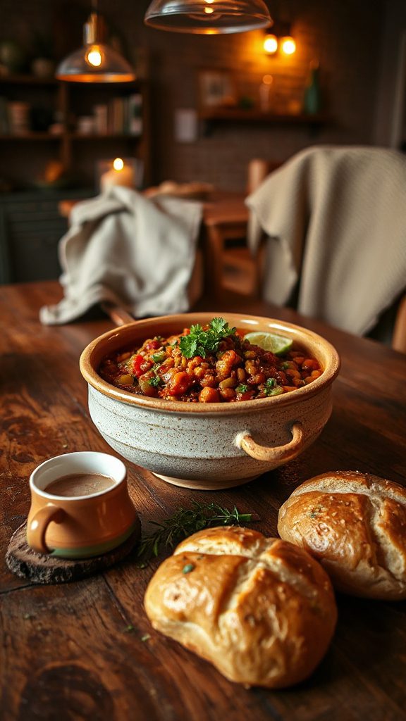 hearty vegetarian lentil chili