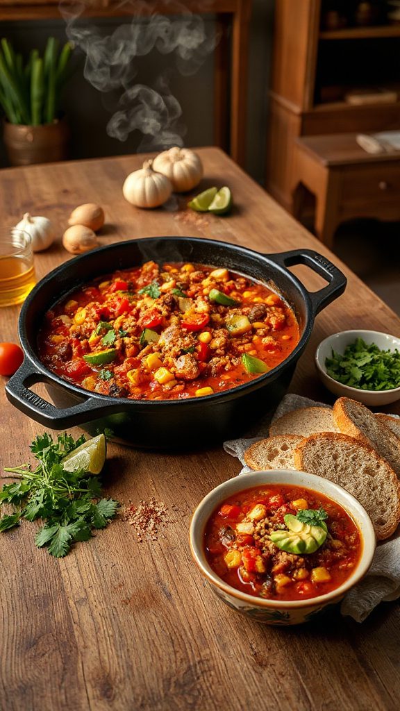 hearty vegetarian quinoa chili