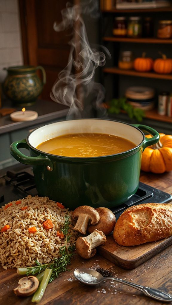 hearty wild rice soup