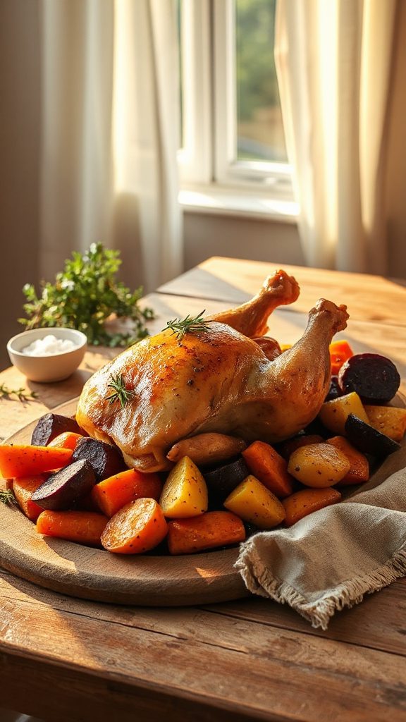 herb roasted chicken dinner idea