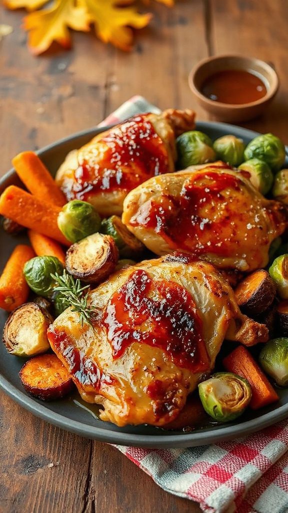 honey garlic chicken dinner