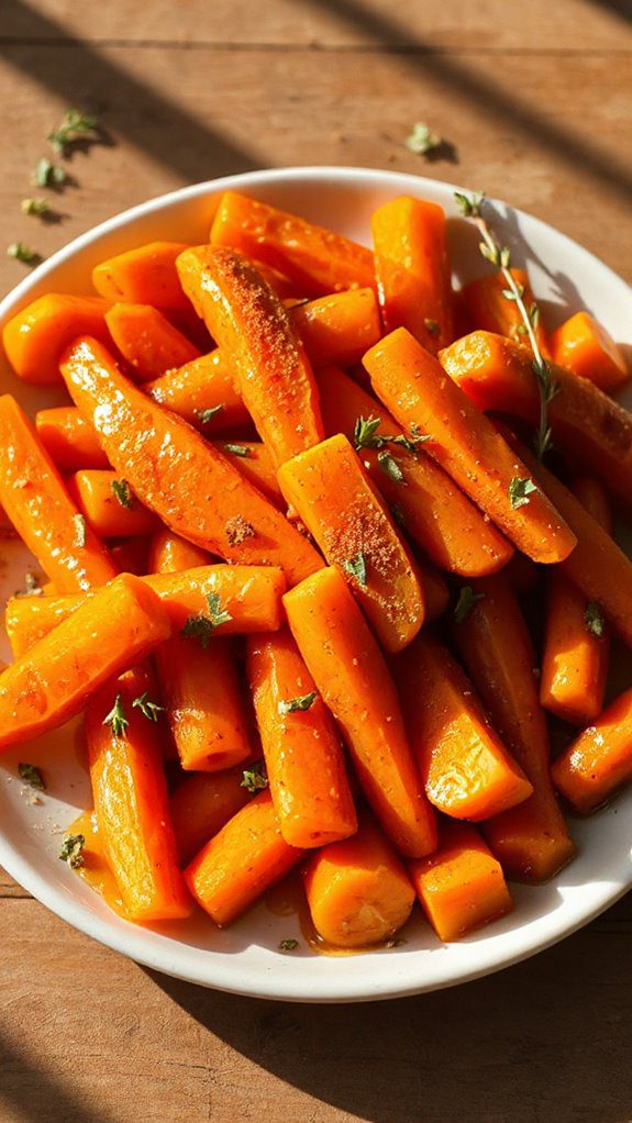 honey glazed carrots with thyme honey glazed carrots with thyme