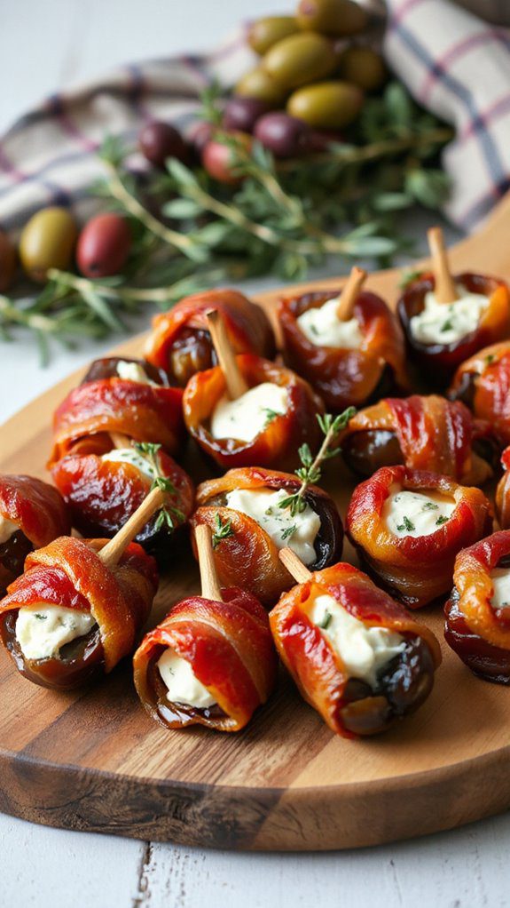 honey thyme goat cheese dates