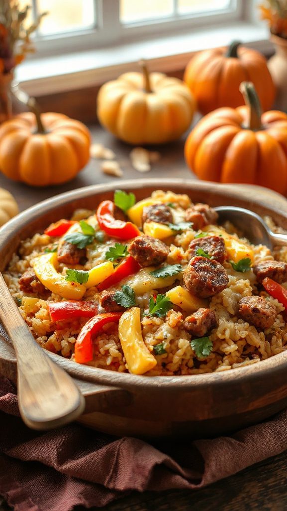 italian sausage rice bake