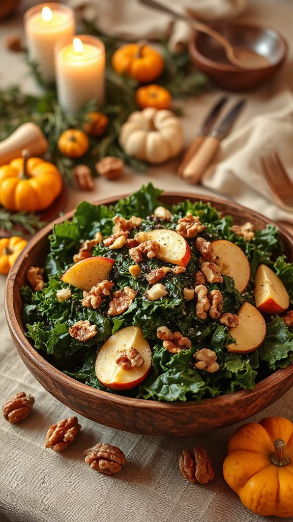 kale apple walnut salad
