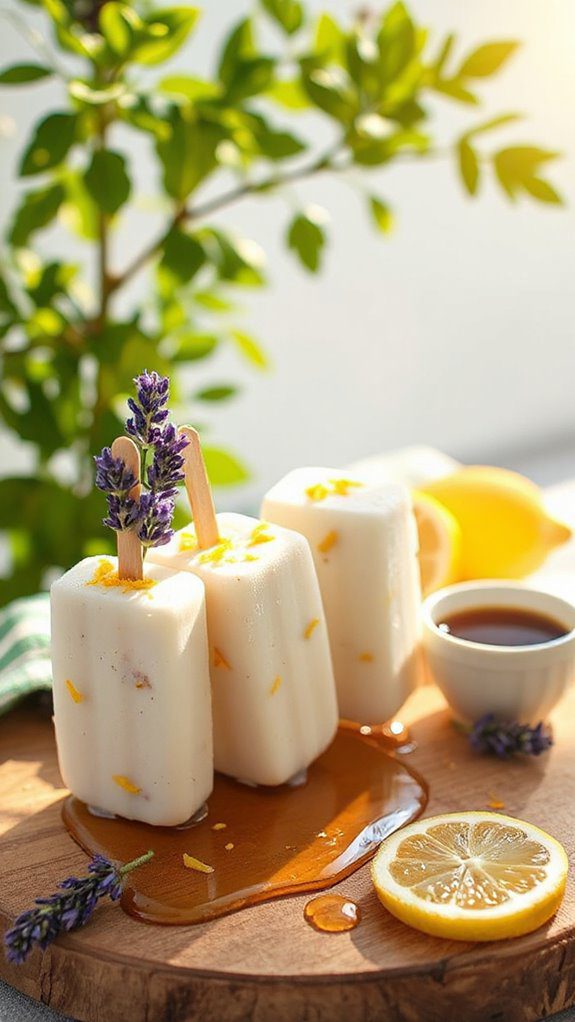 lemonade lavender greek yogurt pops