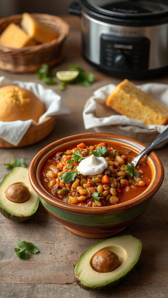 lentil chili hearty nutritious dish