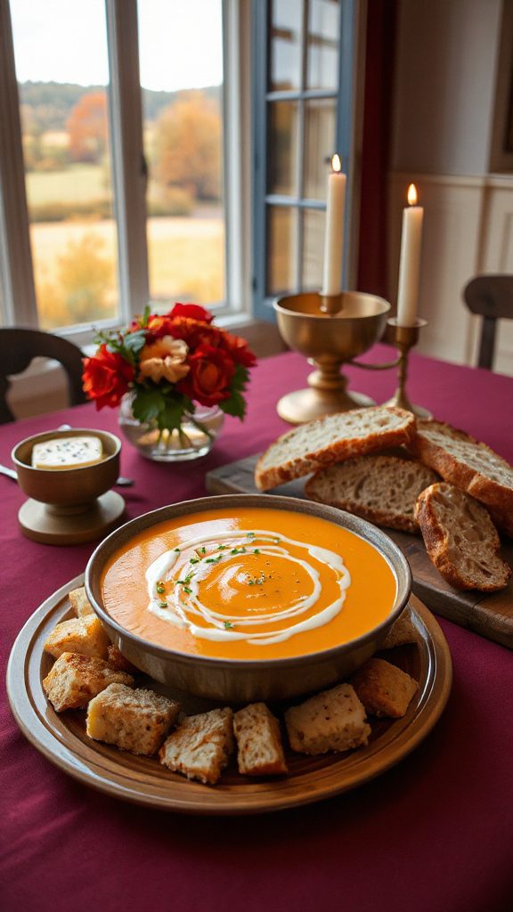 luxurious creamy lobster bisque