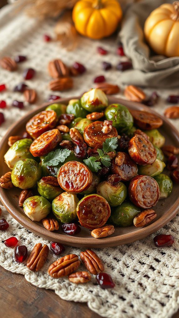 maple balsamic brussels sprouts