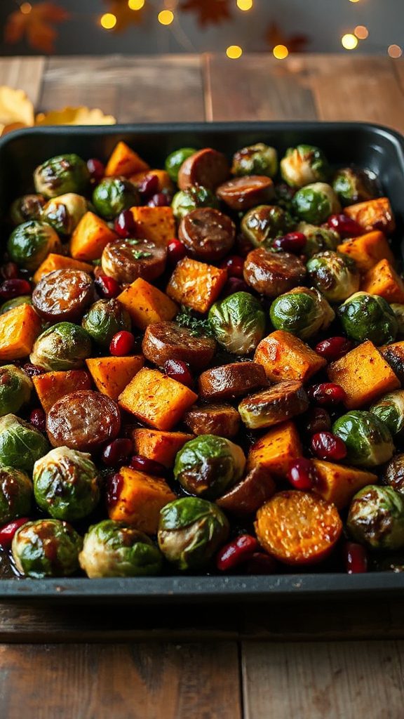 maple balsamic roasted sausage sprouts maple balsamic roasted sausage sprouts