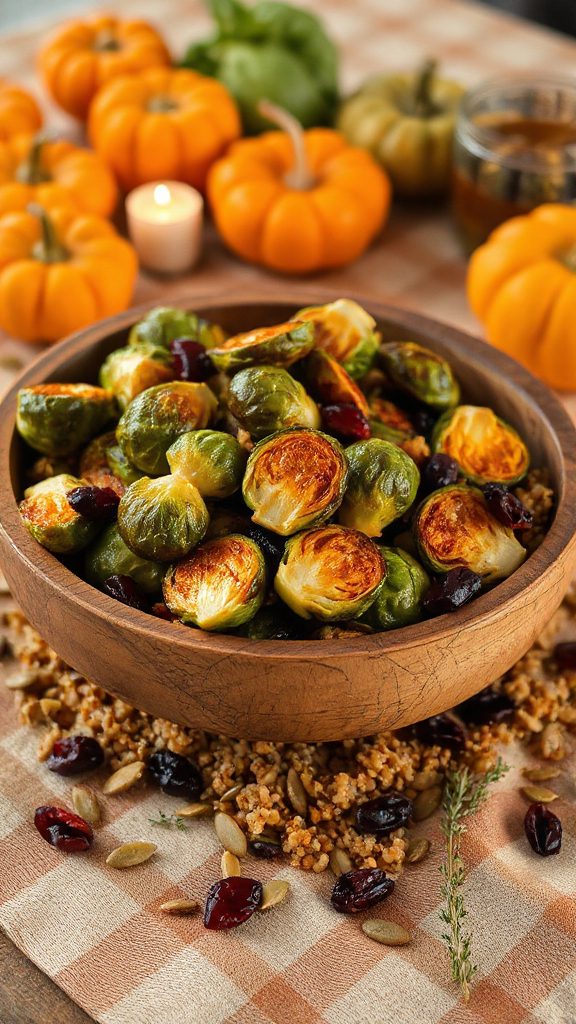 maple brussels sprouts quinoa dish