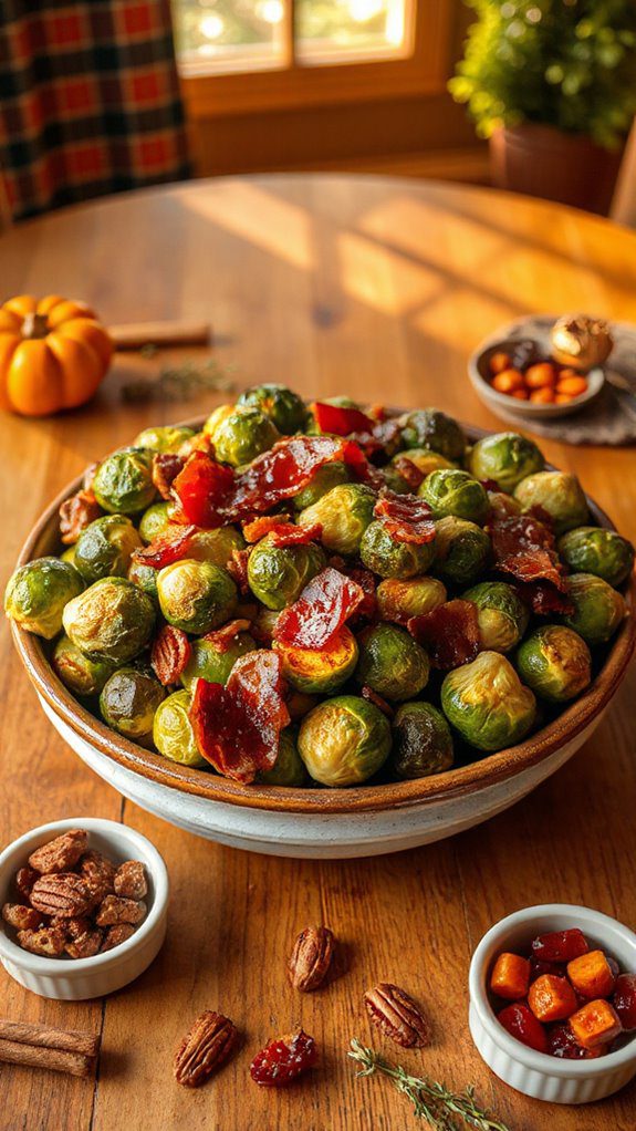 maple brussels sprouts with bacon