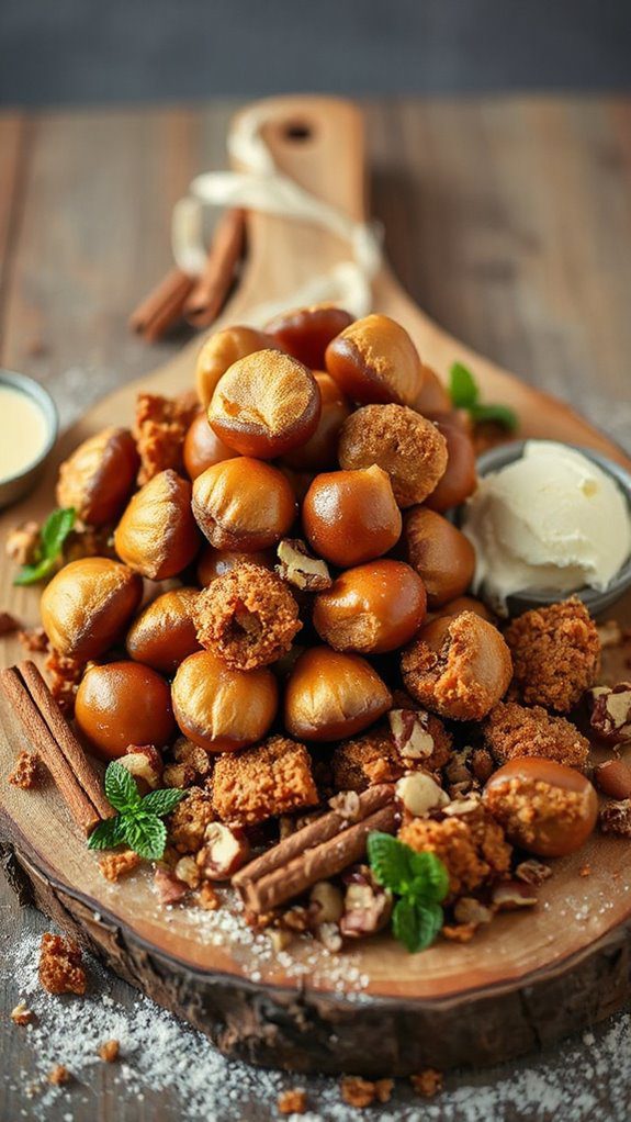 maple cinnamon chestnut crumble bars