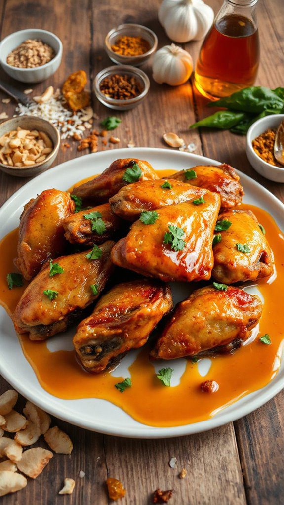 maple curry chicken wings recipe