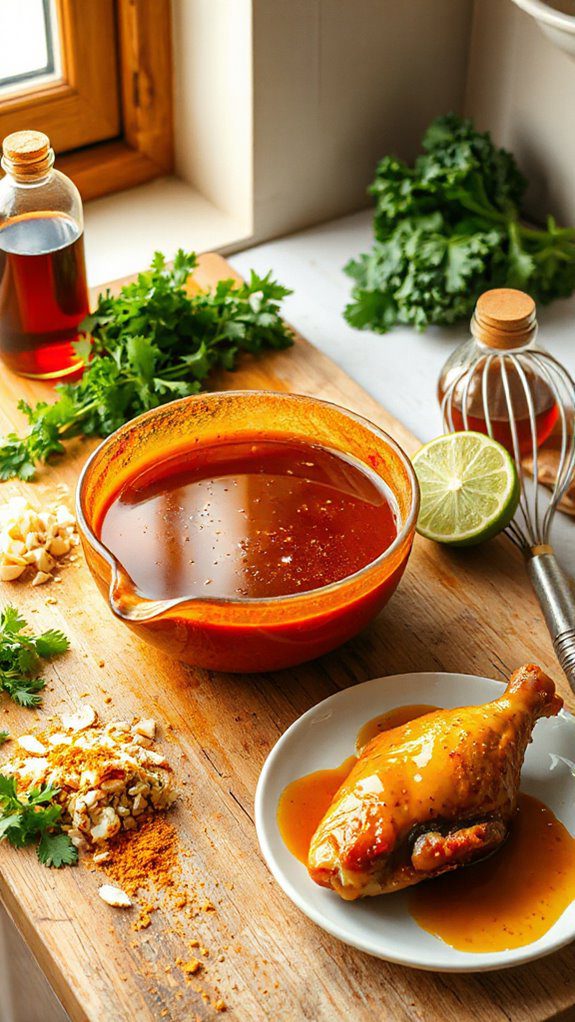 maple curry glazed chicken wings