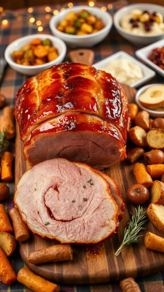 maple glaze enhances ham