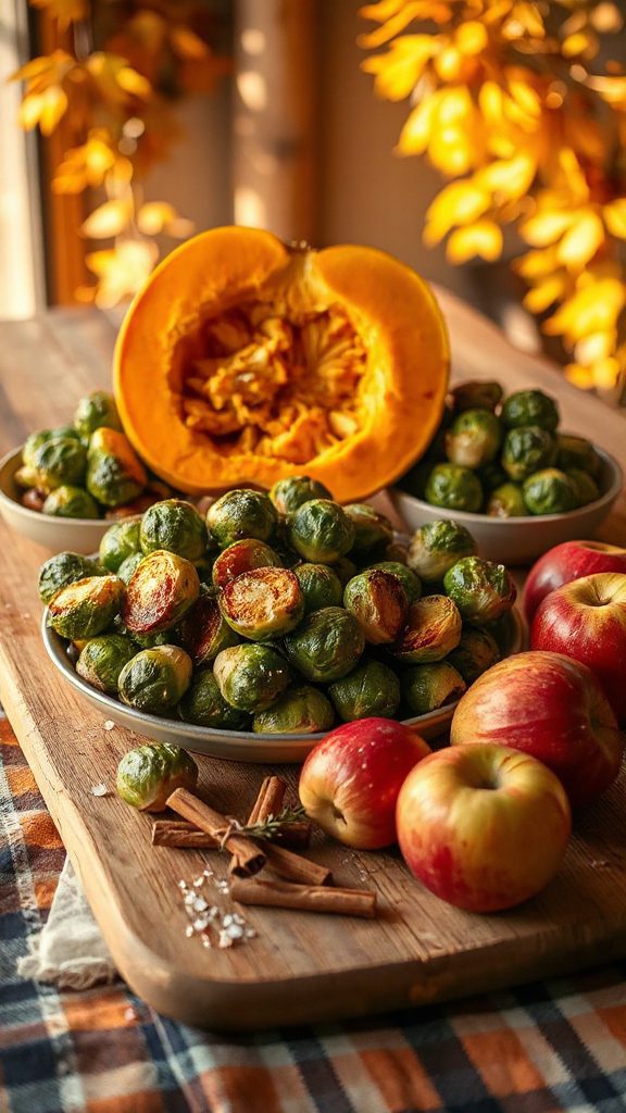 maple glazed autumn vegetable dish