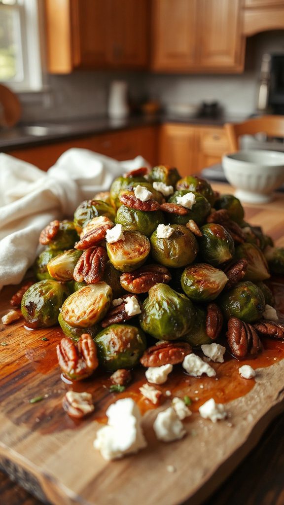maple glazed brussels sprouts