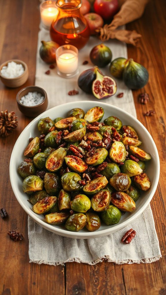 maple glazed brussels sprouts roasted