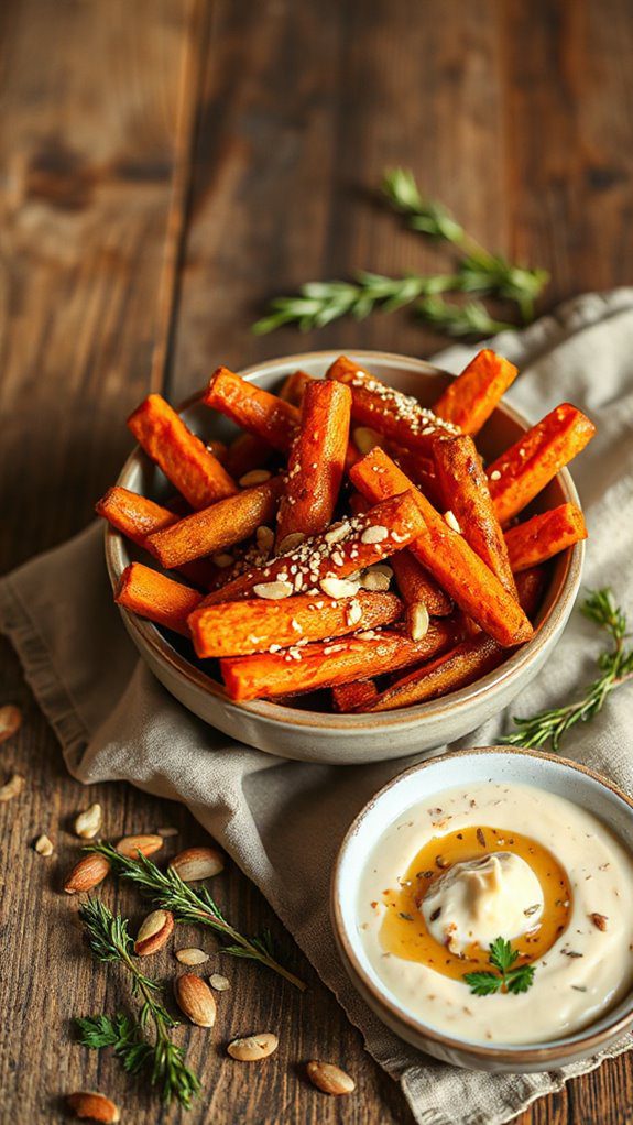 maple glazed carrot fries recipe