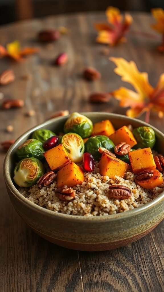 maple glazed quinoa bowl