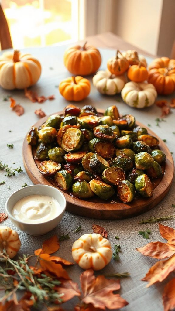 maple glazed roasted brussels sprouts