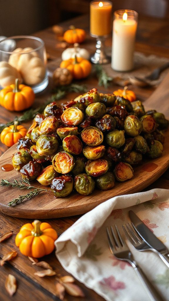 maple glazed roasted brussels sprouts