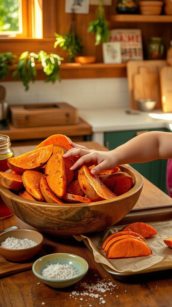 maple glazed sweet potato wedges maple glazed sweet potato wedges