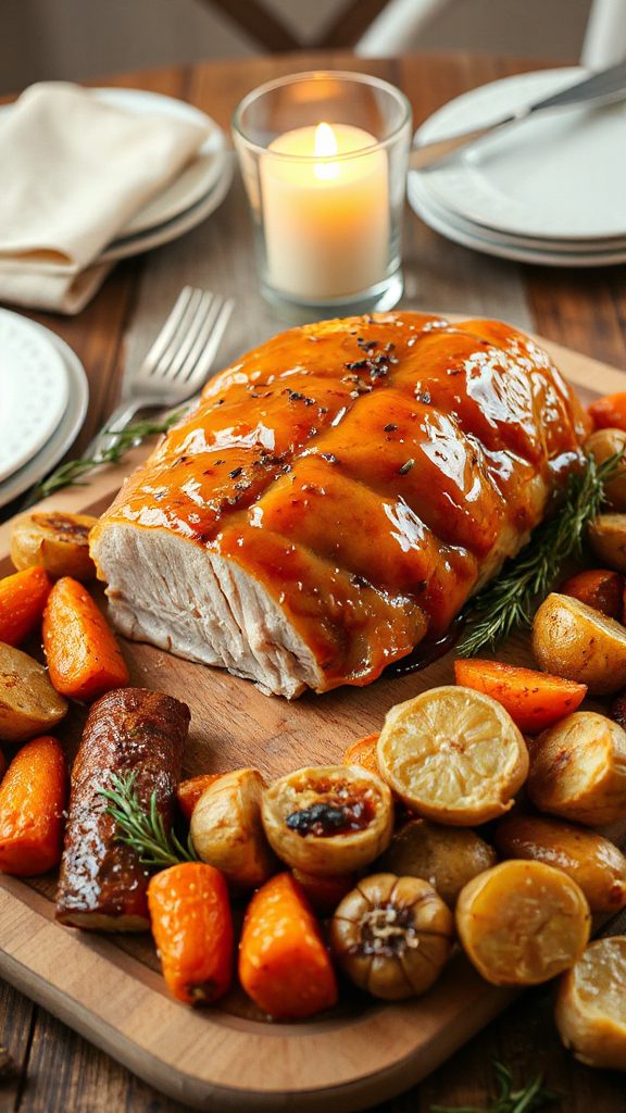 maple mustard glazed pork loin