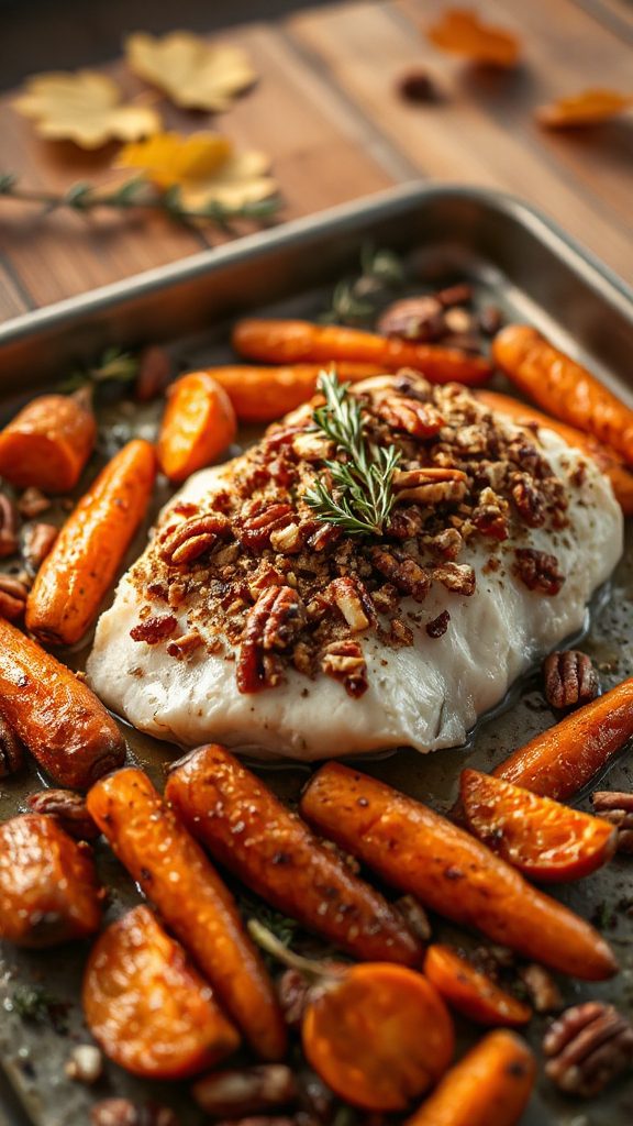 maple pecan crusted cod