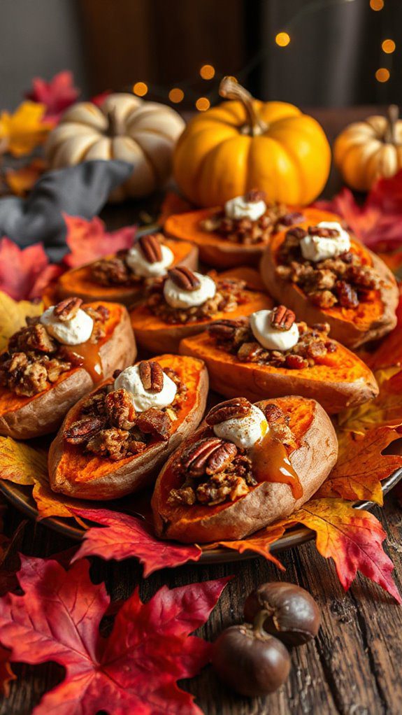 maple pecan stuffed sweet potatoes