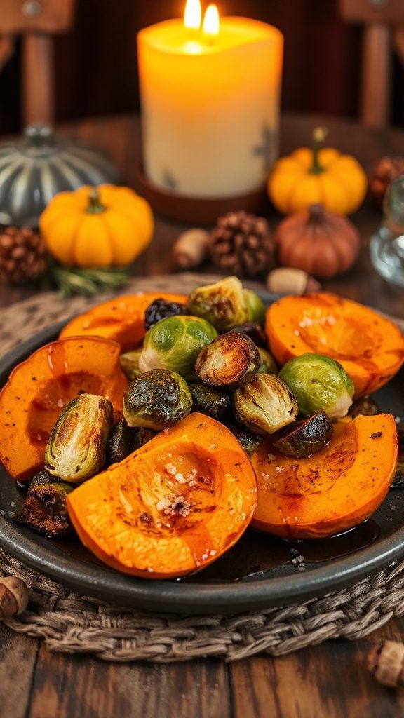maple roasted autumn vegetables