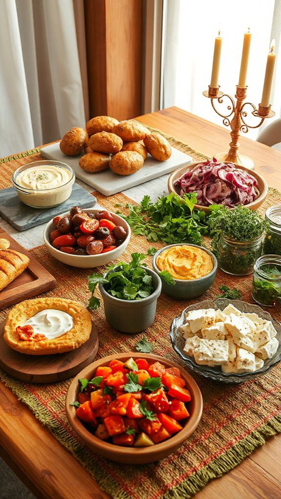 mediterranean baked potato bar