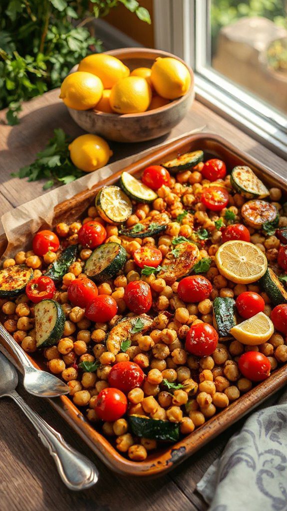 mediterranean chickpea vegetable dish