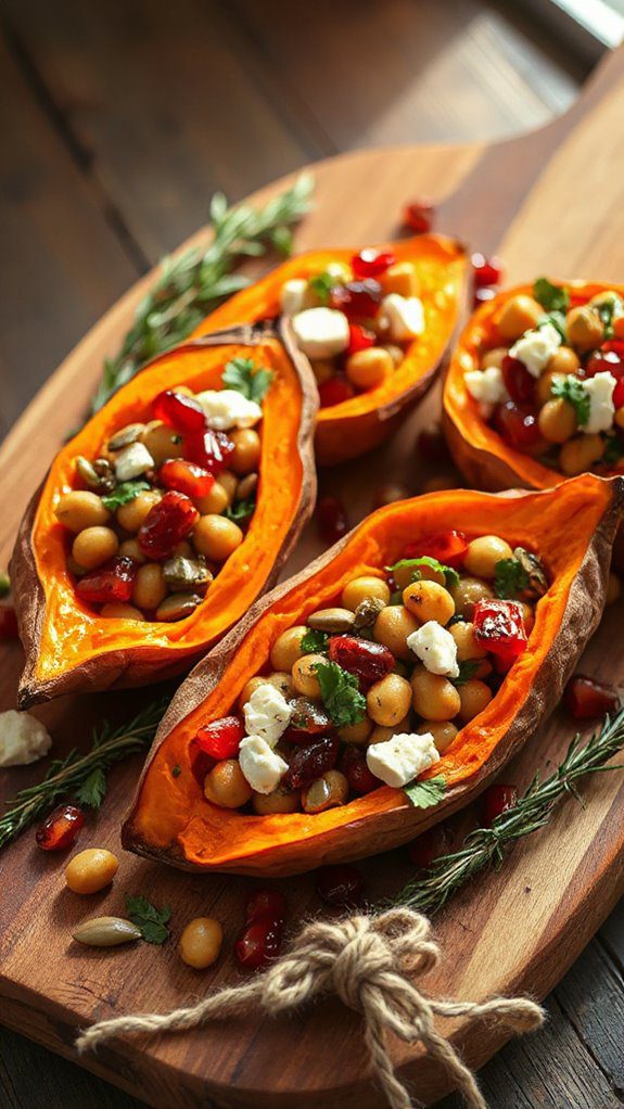 mediterranean stuffed sweet potatoes