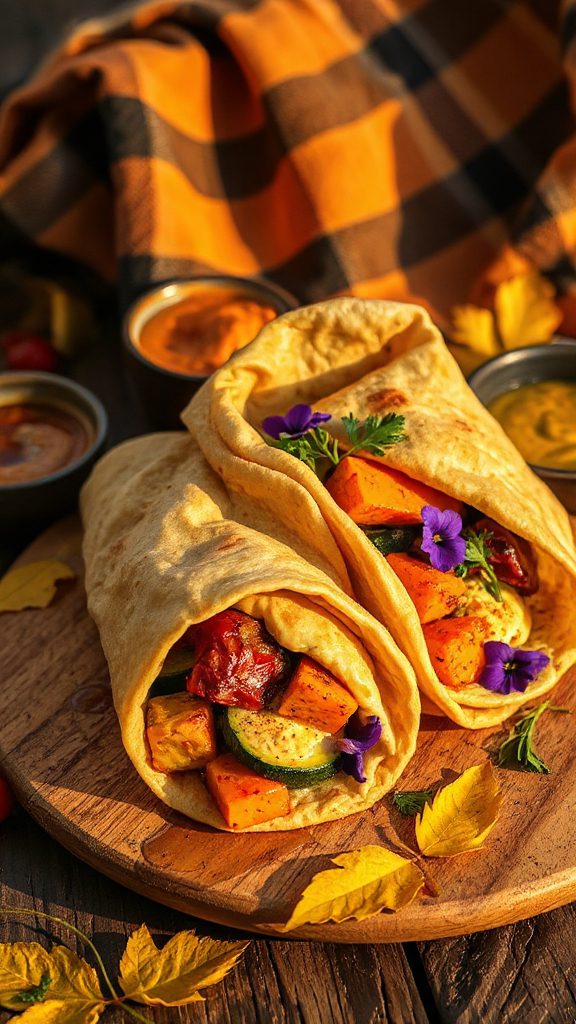 mediterranean veggie hummus wrap