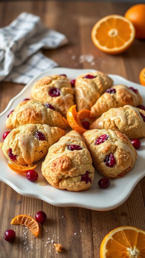 mini scones with cranberries