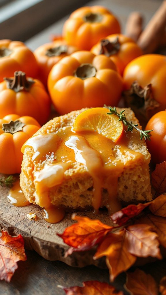 moist autumn persimmon cake