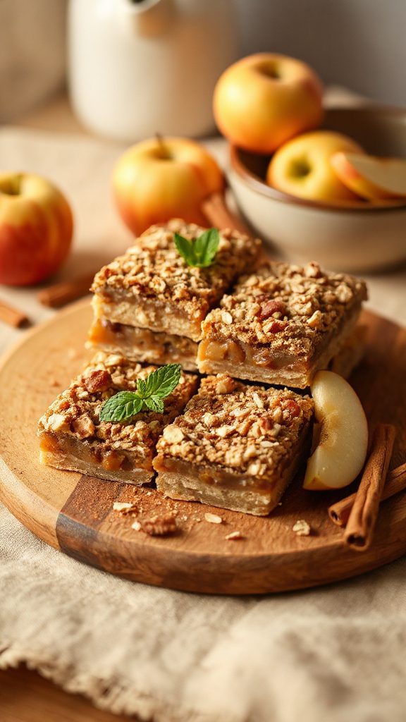 no bake apple crisp bars
