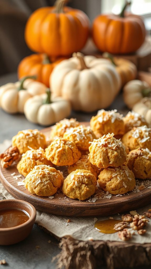 no bake pumpkin coconut treats