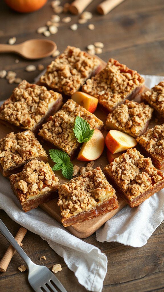 nut free apple crisp bars