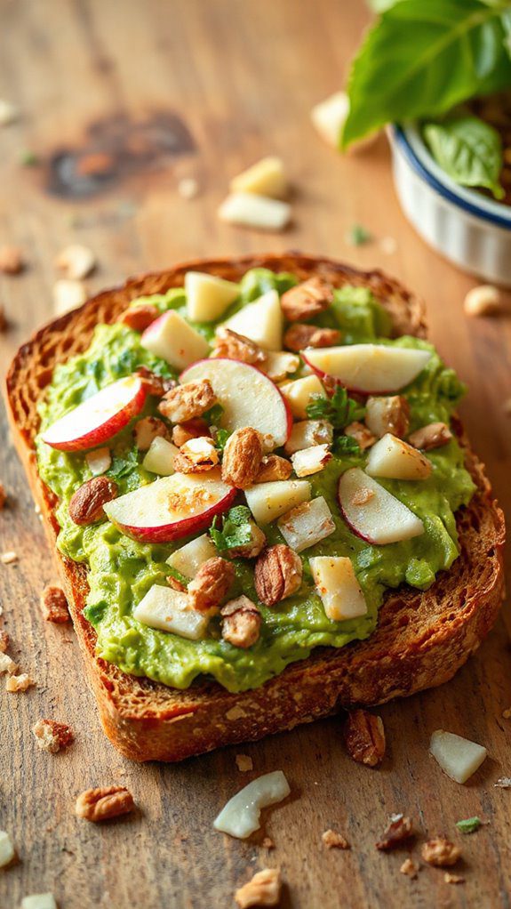 nutritious apple almond toast