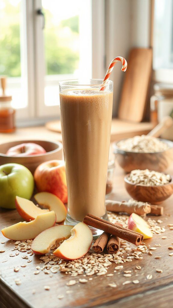 nutritious apple oatmeal shake