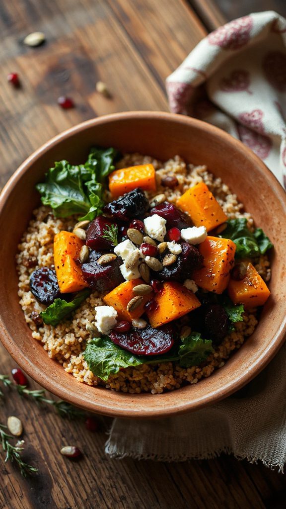 nutritious autumn vegetable bowl